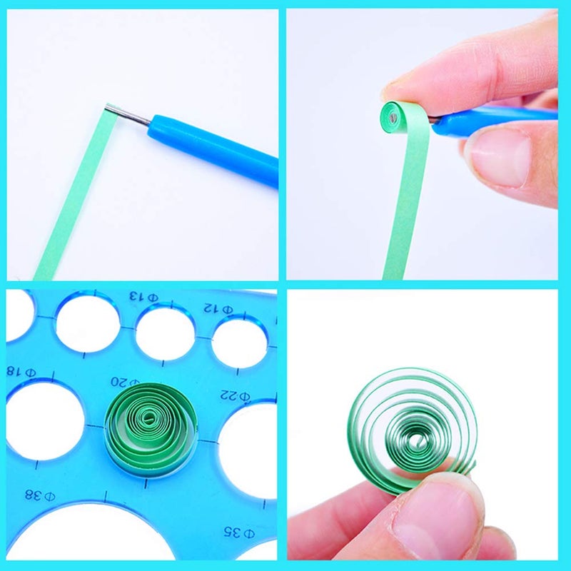 sowaka Floranea 4 Pcs Paper Quilling Tools Slotted Kit Rolling Curling Quilling Needle Pen Rose Blue for Art Craft DIY Paper Cardmaking Project (4 pcs) - Image 2